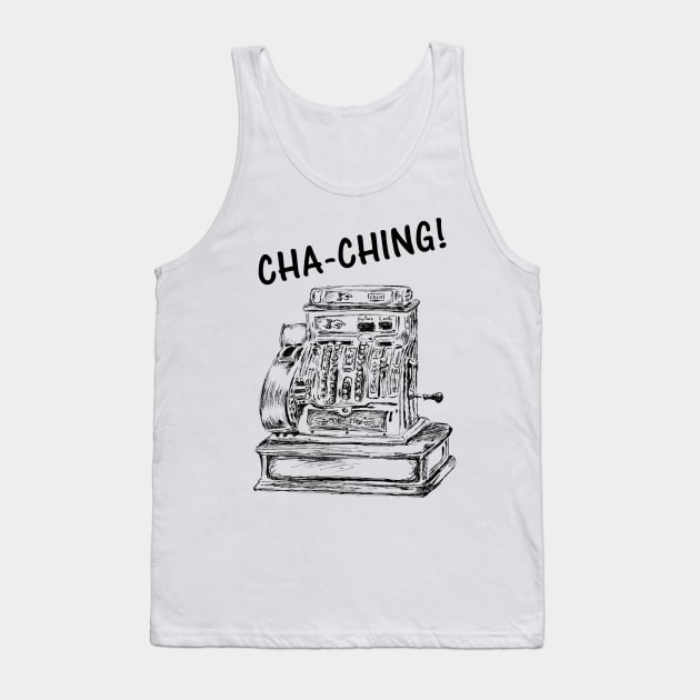 Cha - ching cash register print Tank Top by rachelsfinelines